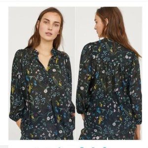 H&M X Anna Glover Floral Patterned Jersey Top Size M *